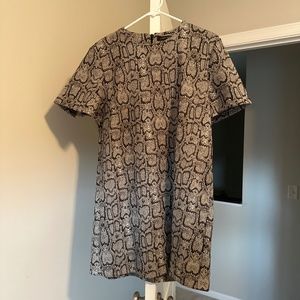 Zara Snake Print Shift Dress